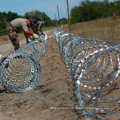 High Security Ss or Galvanized Steel Razor Tape Concertina Coil Fencing.